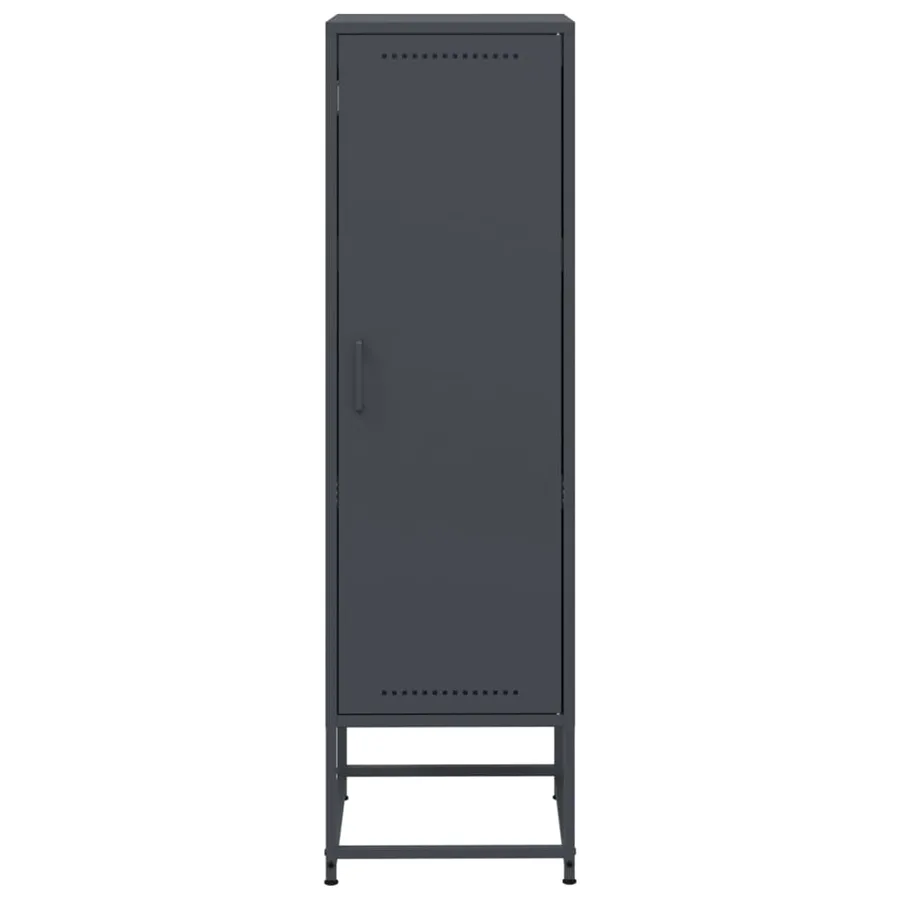 Buffet haut anthracite 36x39x123 cm acier - 6