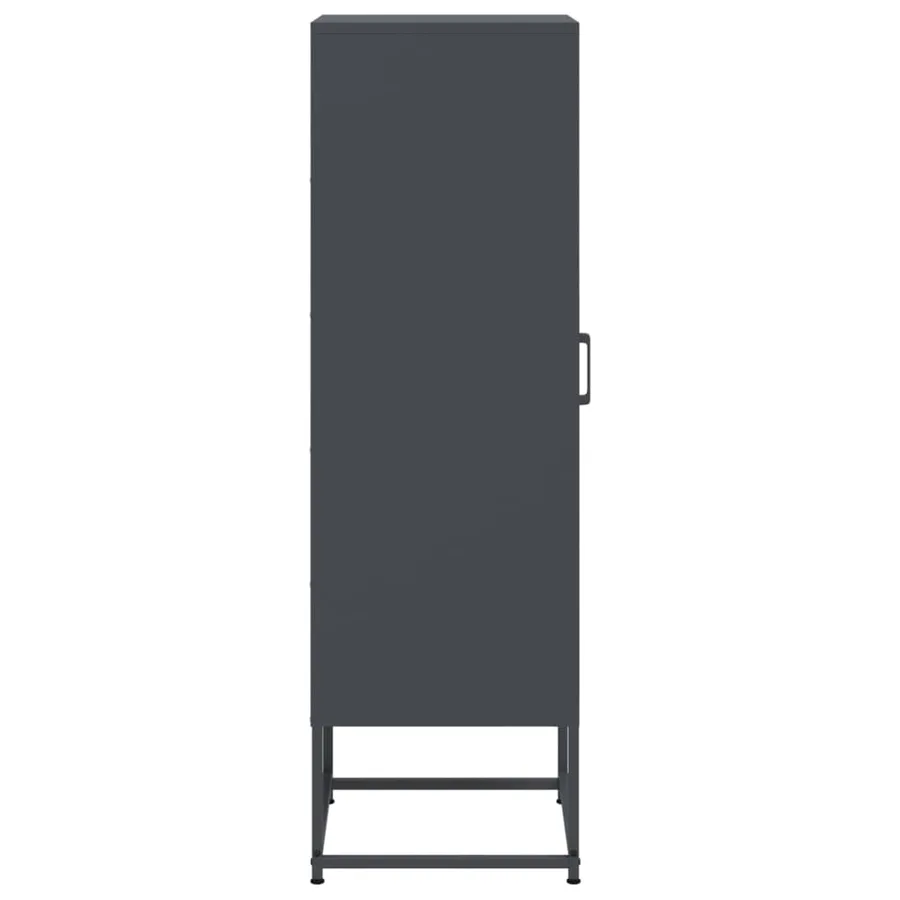 Buffet haut anthracite 36x39x123 cm acier - 7