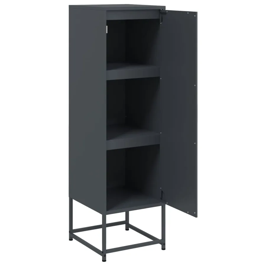 Buffet haut anthracite 36x39x123 cm acier - 9