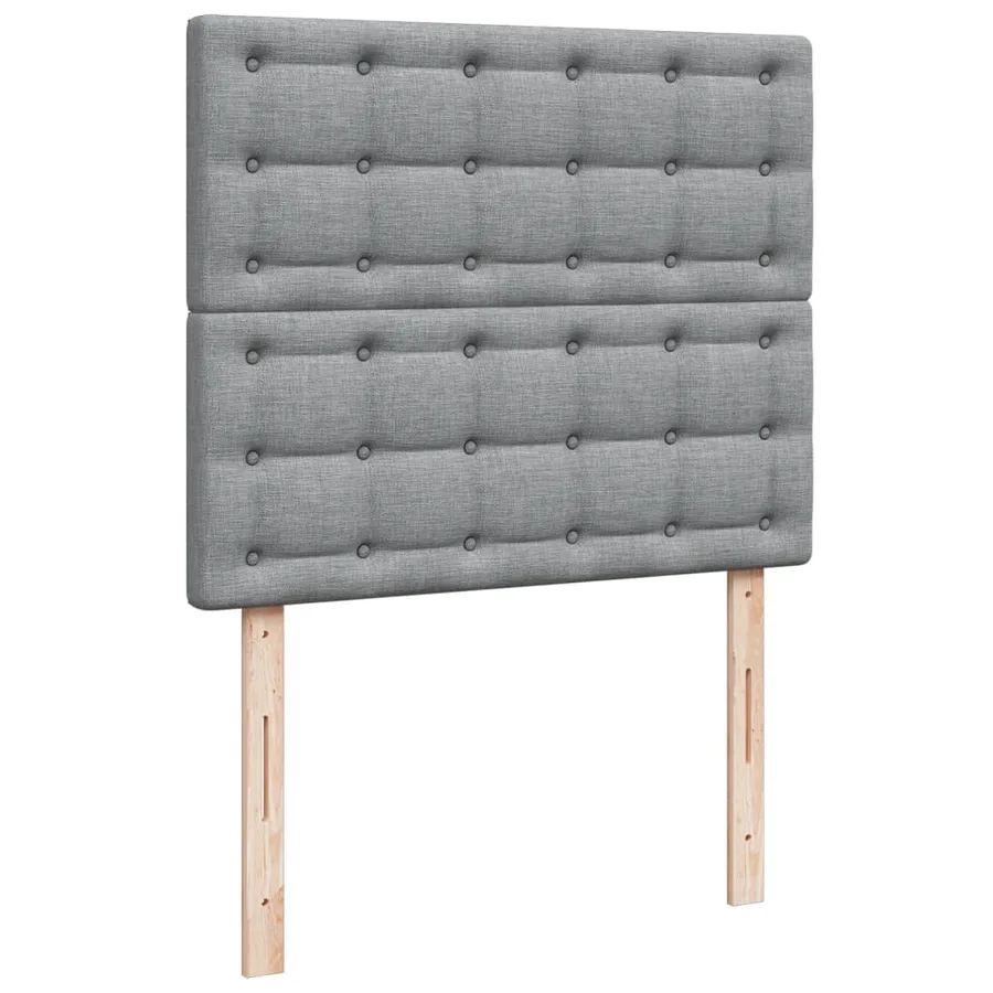 Sommier à lattes de lit avec matelas Gris clair 120x200cm Tissu - 9