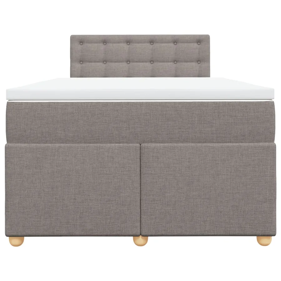 Sommier à lattes de lit avec matelas Taupe 120x200 cm Tissu - 6
