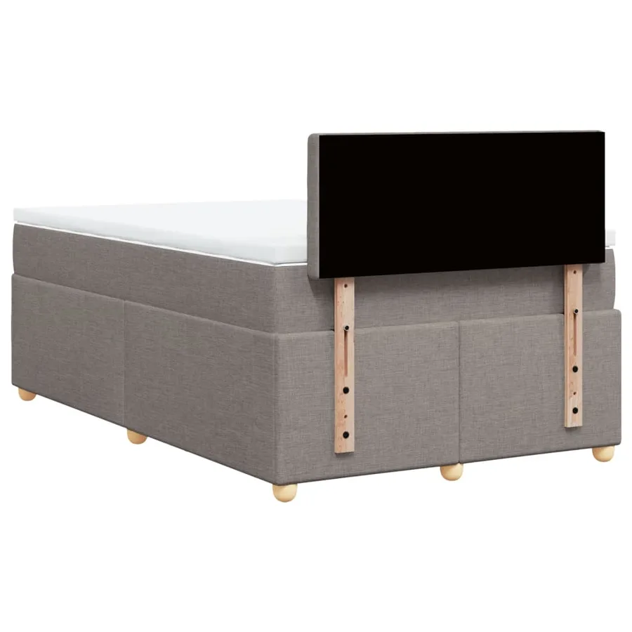 Sommier à lattes de lit avec matelas Taupe 120x200 cm Tissu - 8