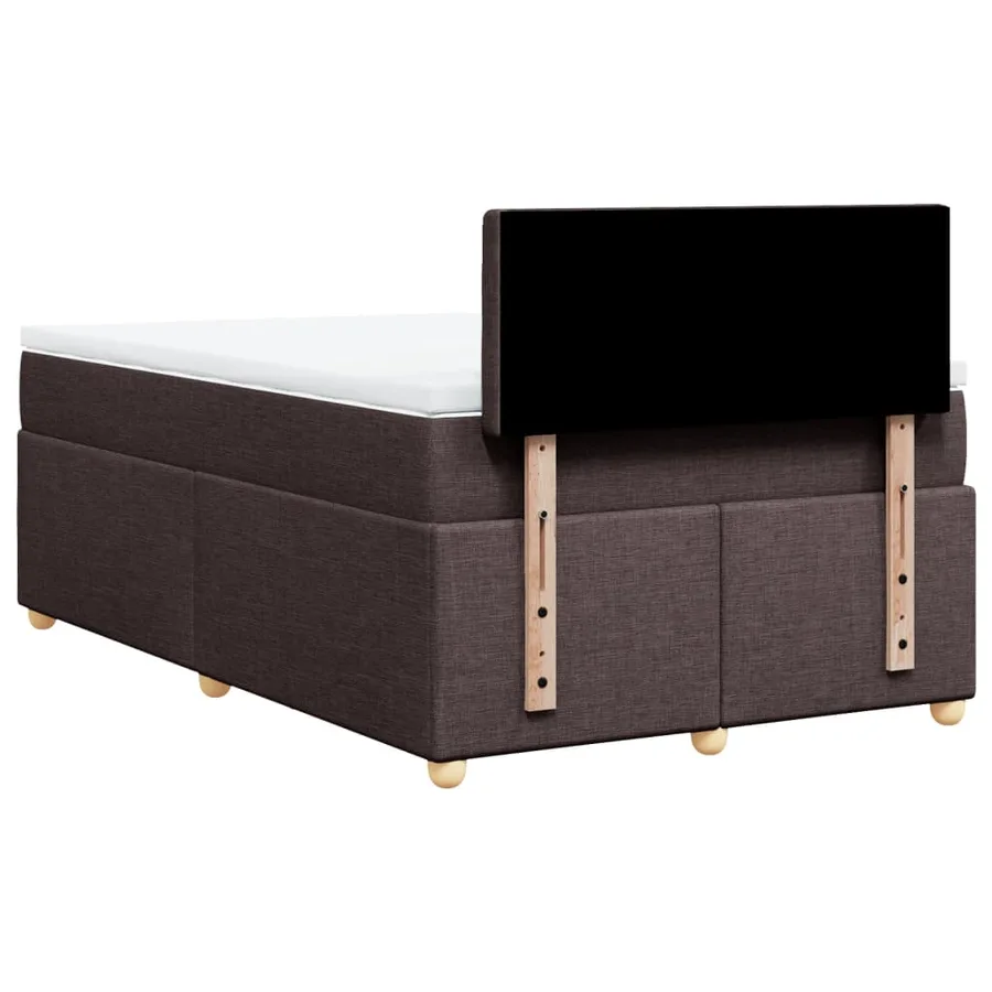 Sommier à lattes de lit avec matelas Marron foncé 120x200 cm - 6