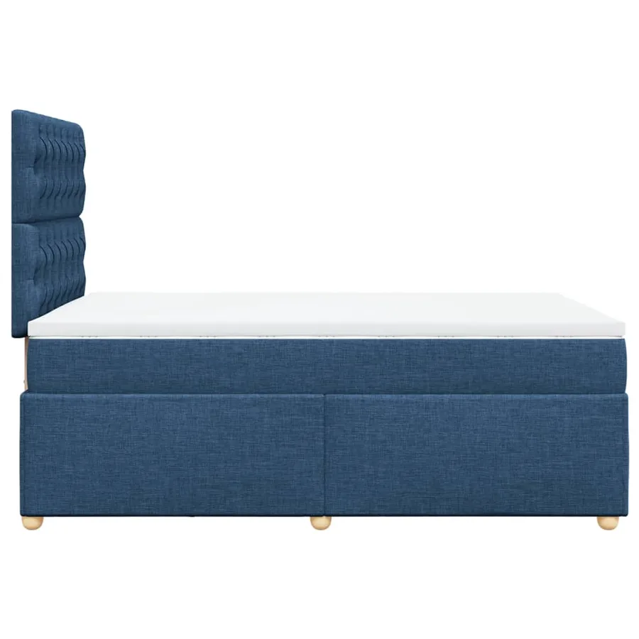Sommier à lattes de lit avec matelas Bleu 120x200 cm Tissu - 5
