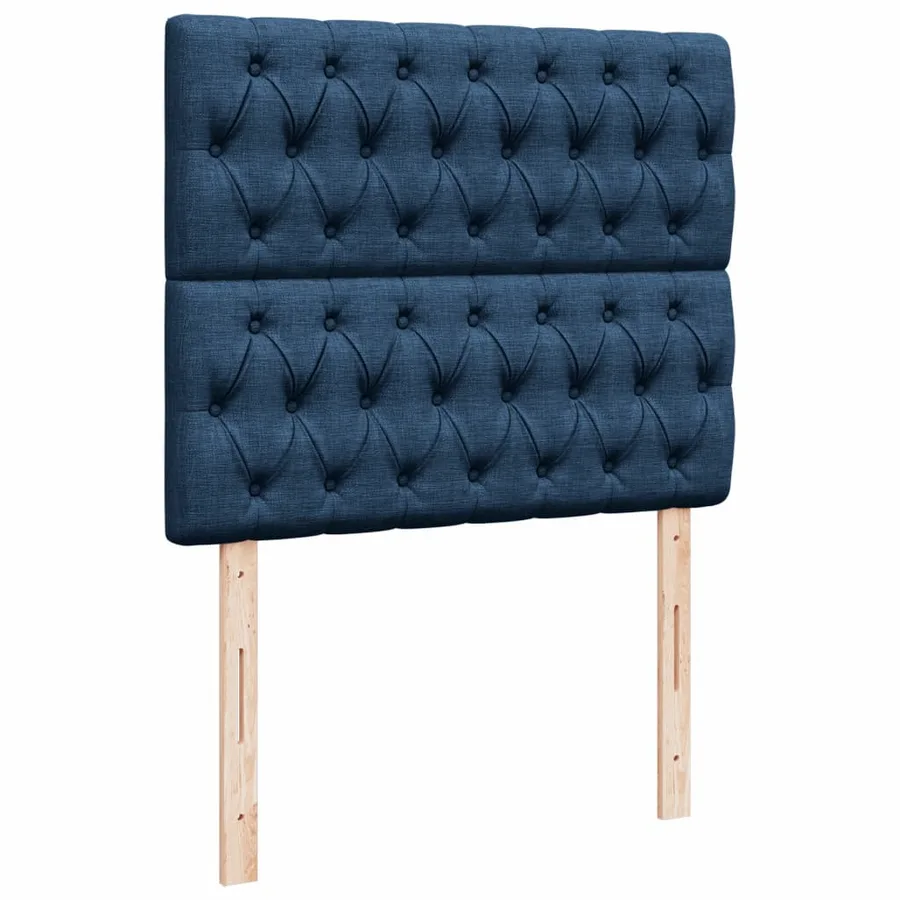 Sommier à lattes de lit avec matelas Bleu 120x200 cm Tissu - 7