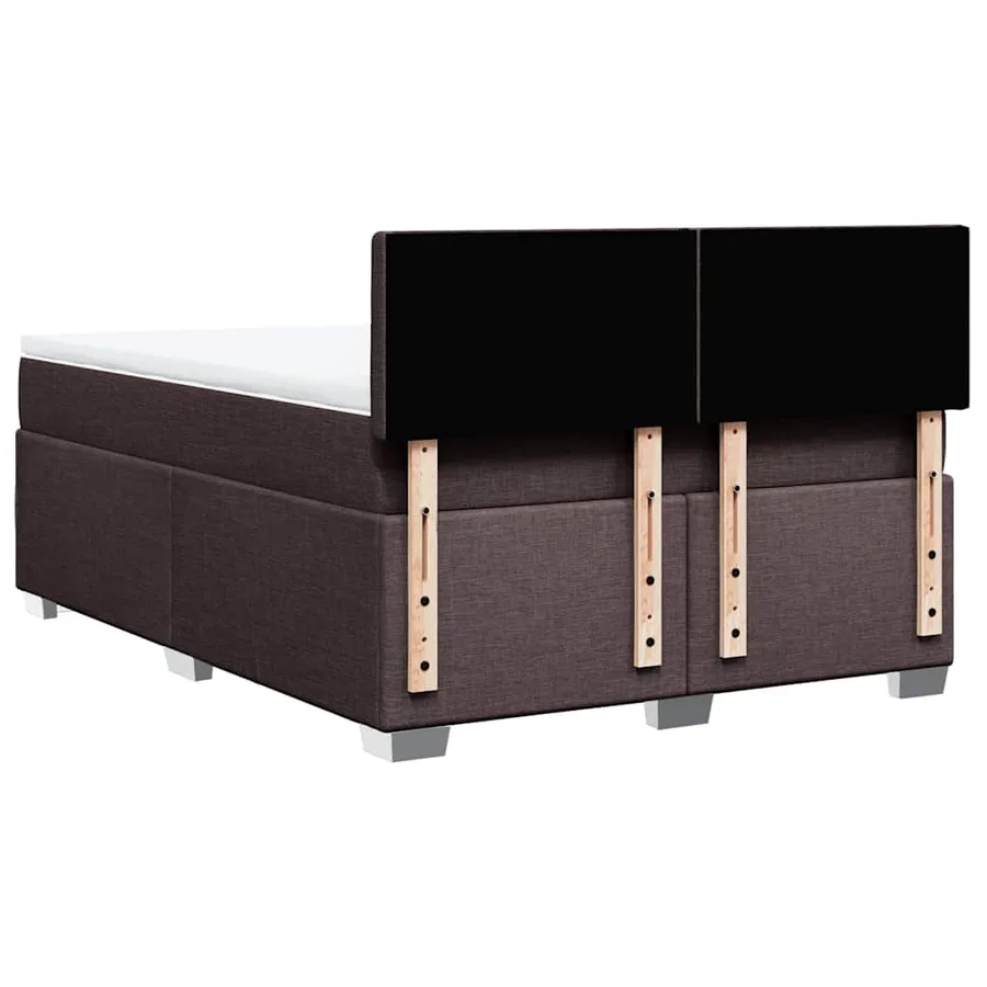 Sommier à lattes de lit avec matelas Marron foncé 140x190 cm - 12