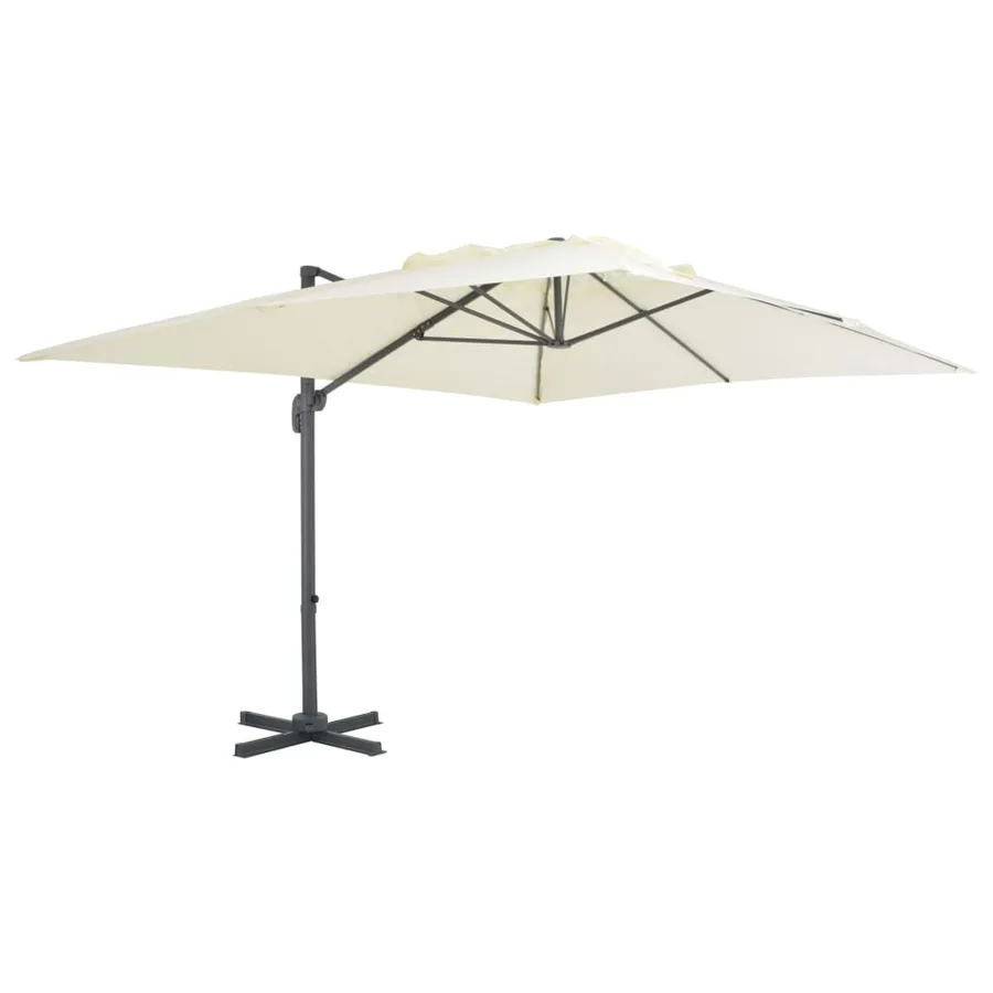 Parasol de jardin avec base portable sable - 2