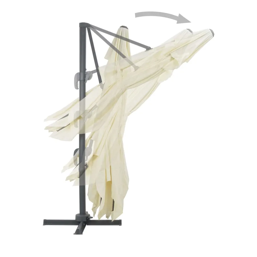 Parasol de jardin avec base portable sable - 6
