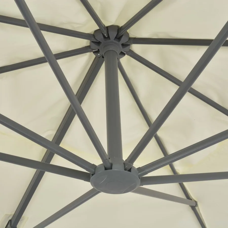 Parasol de jardin avec base portable sable - 7