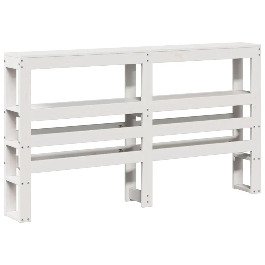Cadre de lit sans matelas blanc 90x200 cm bois de pin massif - 8