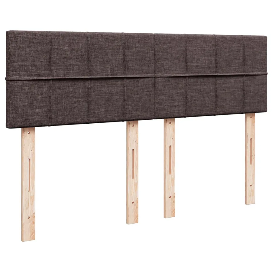 Sommier à lattes de lit avec matelas Marron foncé 140x190 cm - 7
