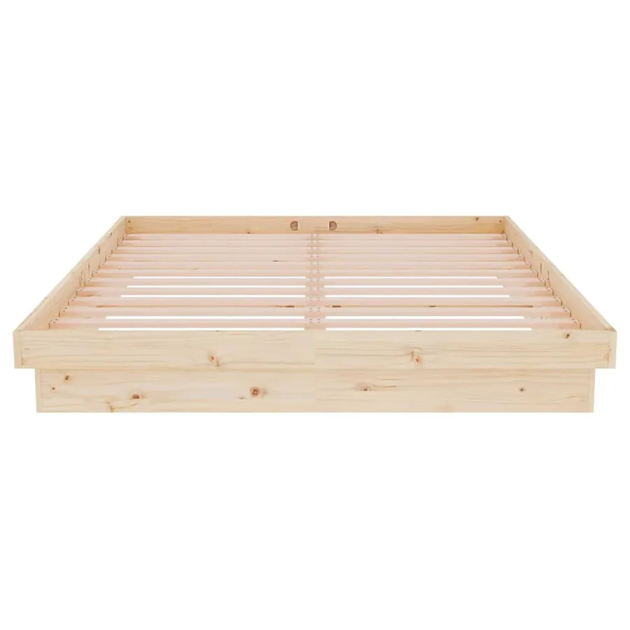 Cadre de lit Bois massif 140x200 cm - 5
