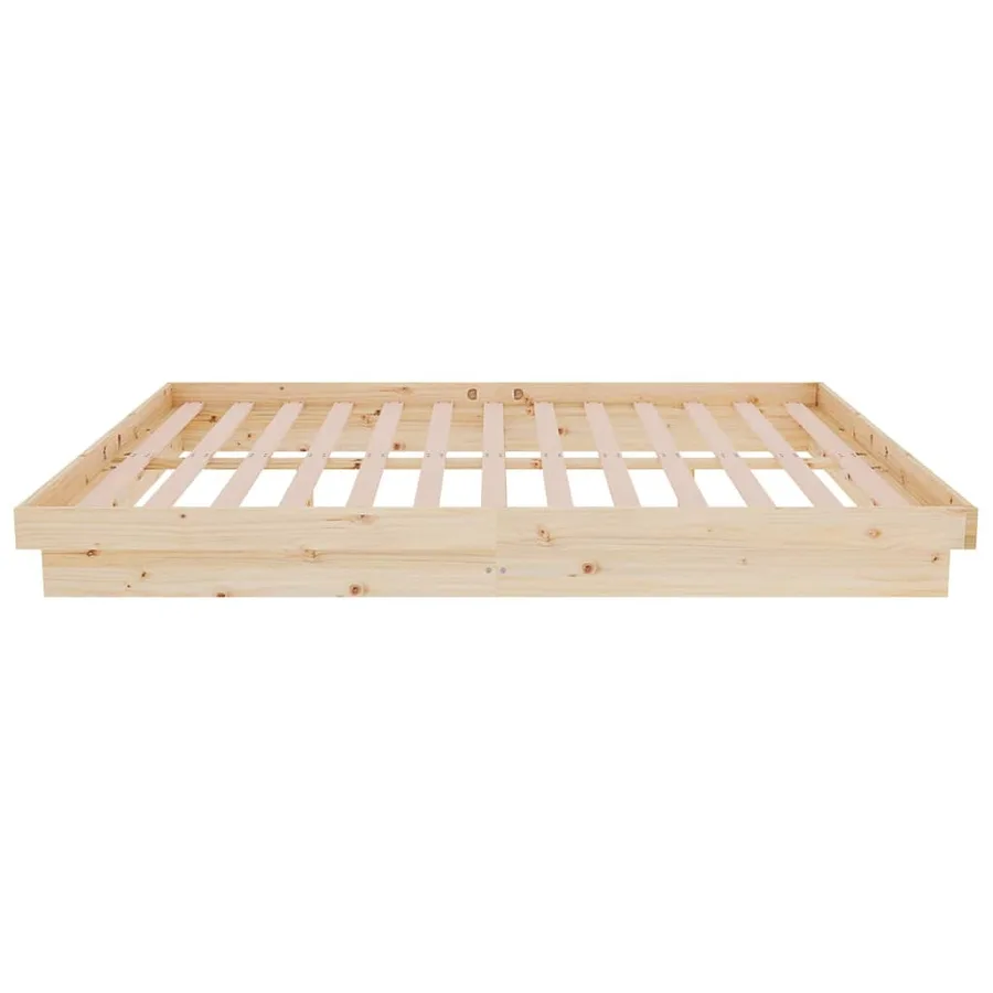 Cadre de lit Bois massif 140x200 cm - 6