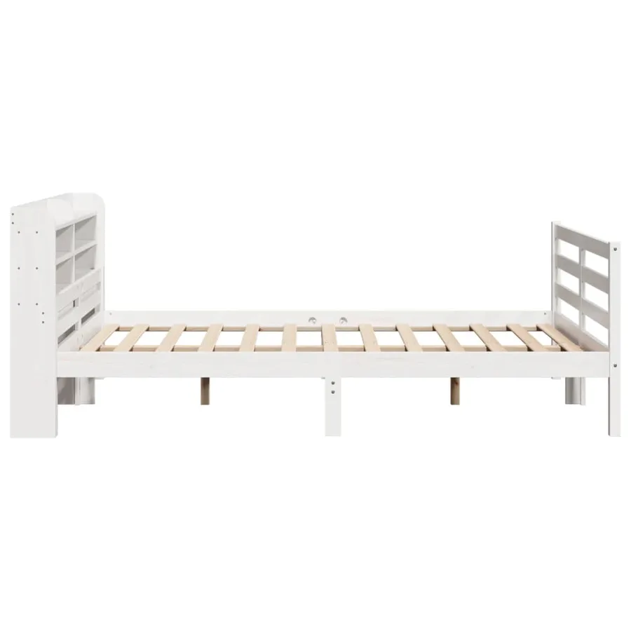 Cadre de lit avec tête de lit sans matelas blanc 150x200 cm - 7