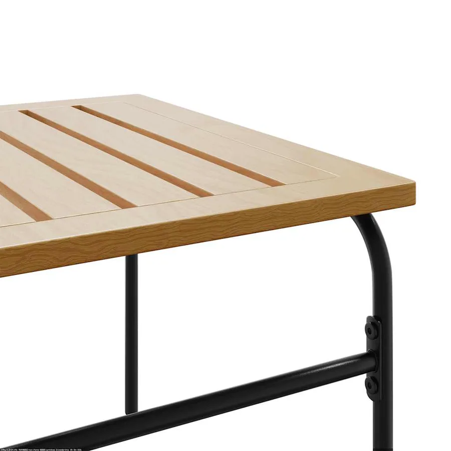 Ensemble de meubles de balcon avec coussins 5 pcs noir acier - 11