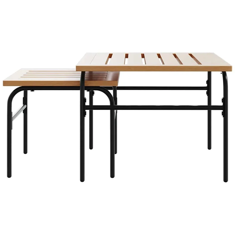 Ensemble de meubles de balcon avec coussins 5 pcs noir acier - 9