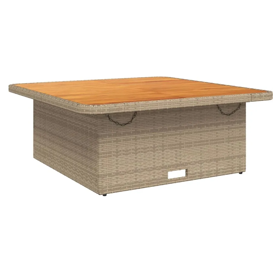 Ensemble à manger de jardin avec coussins 5pcs Beige poly rotin - 4