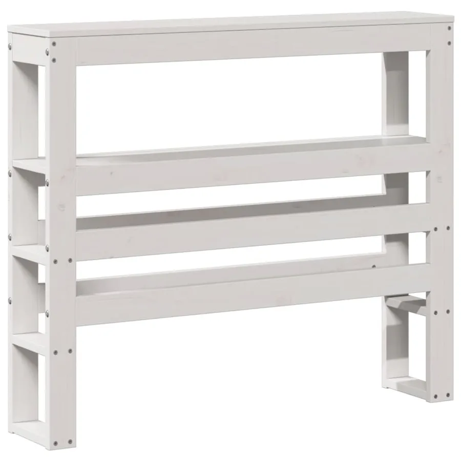 Cadre de lit avec tête de lit sans matelas blanc 75x190 cm - 6