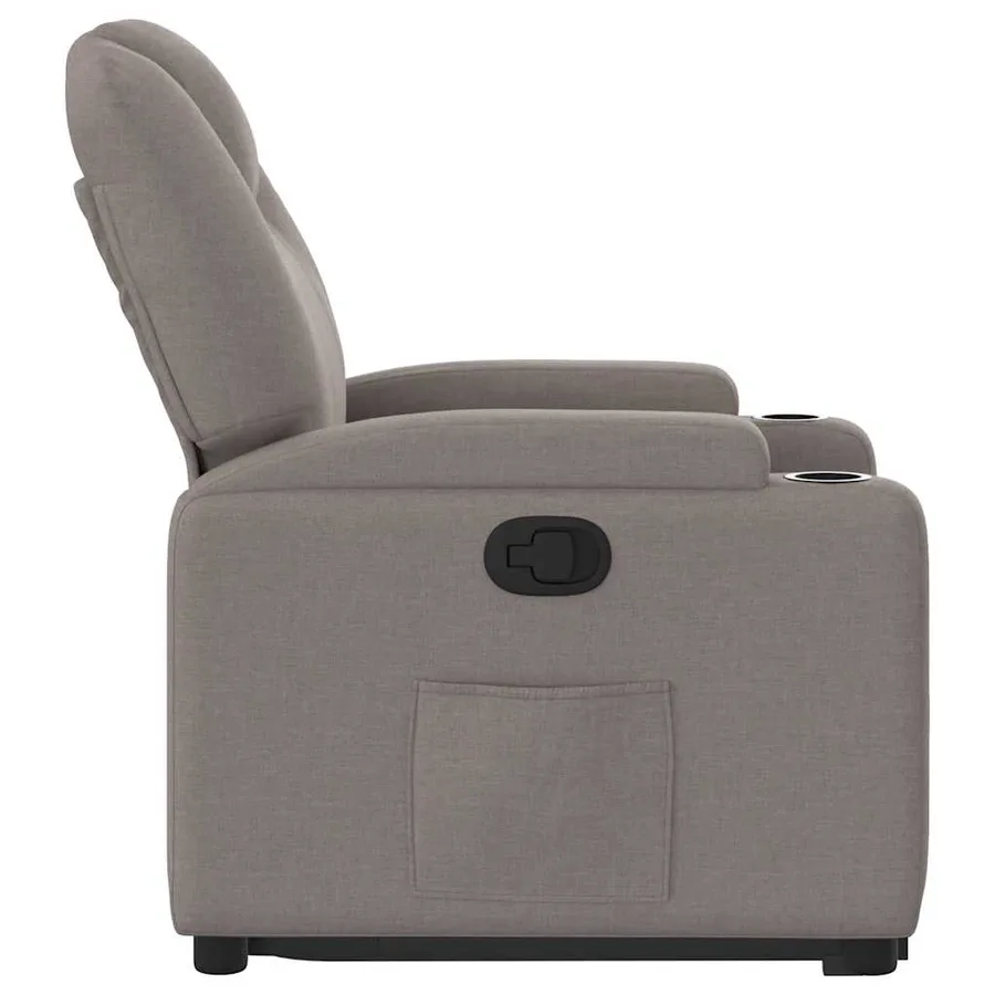 Fauteuil inclinable taupe tissu - 10