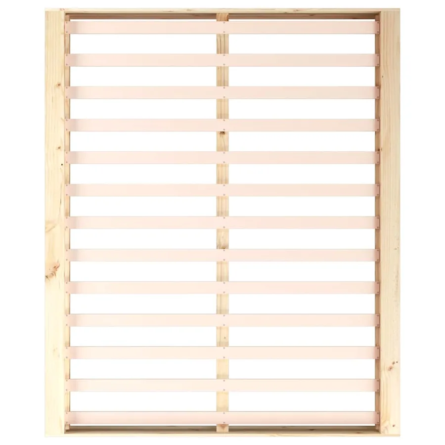Cadre de lit sans matelas 200x200 cm bois massif - 6