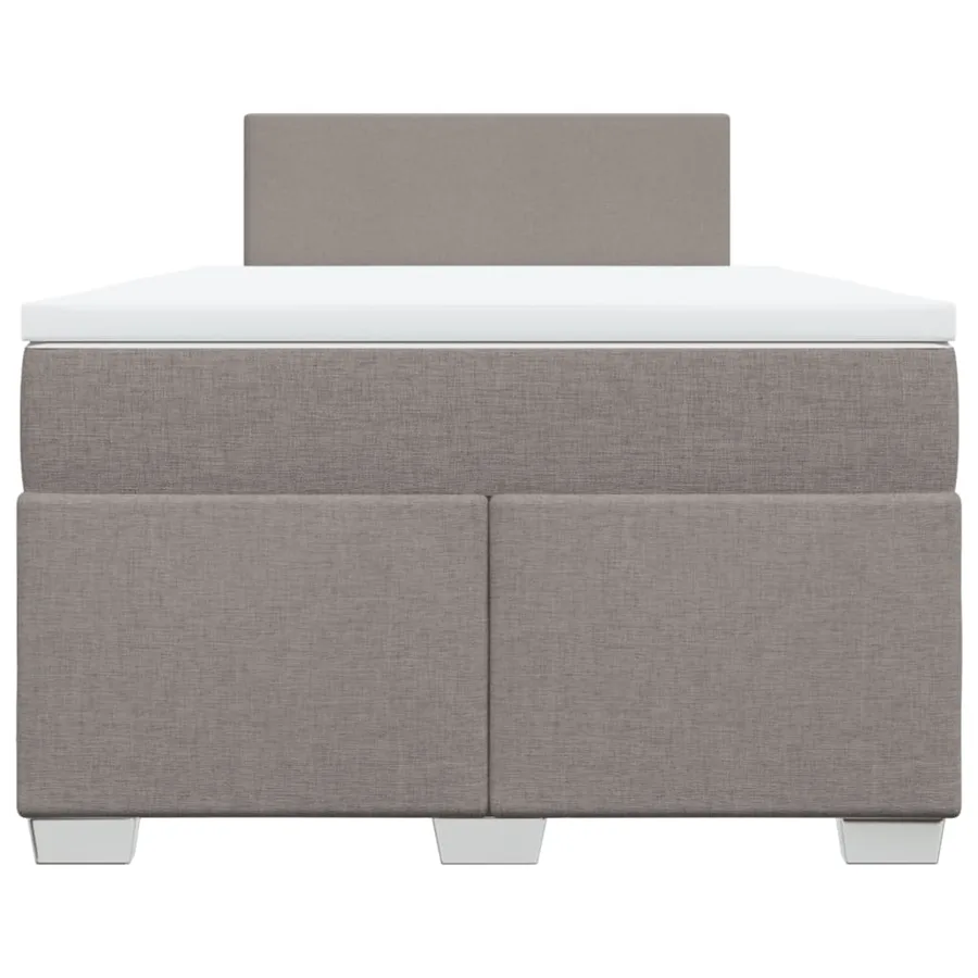 Sommier à lattes de lit avec matelas Taupe 120x200 cm Tissu - 6