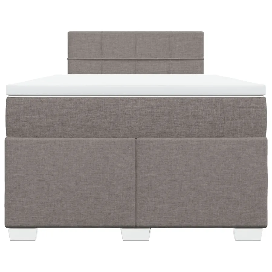 Sommier à lattes de lit avec matelas Taupe 120x200 cm Tissu - 6