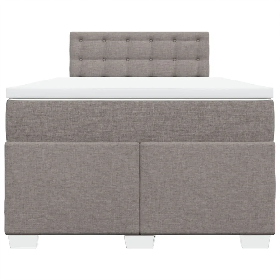 Sommier à lattes de lit avec matelas Taupe 120x200 cm Tissu - 6