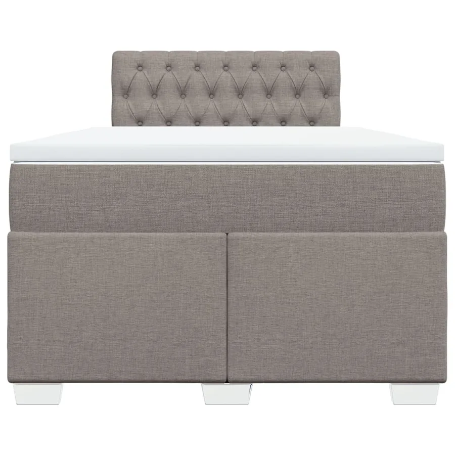 Sommier à lattes de lit avec matelas Taupe 120x200 cm Tissu - 4
