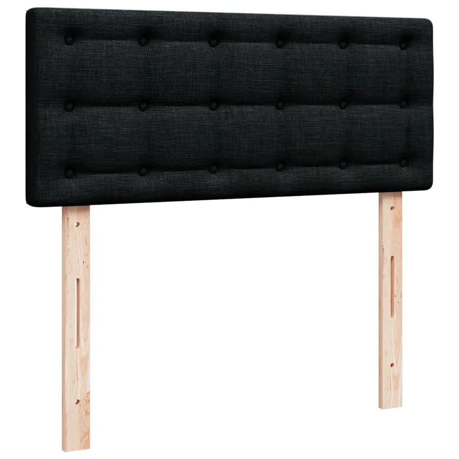 Sommier à lattes de lit avec matelas Noir 120x200 cm Tissu - 7