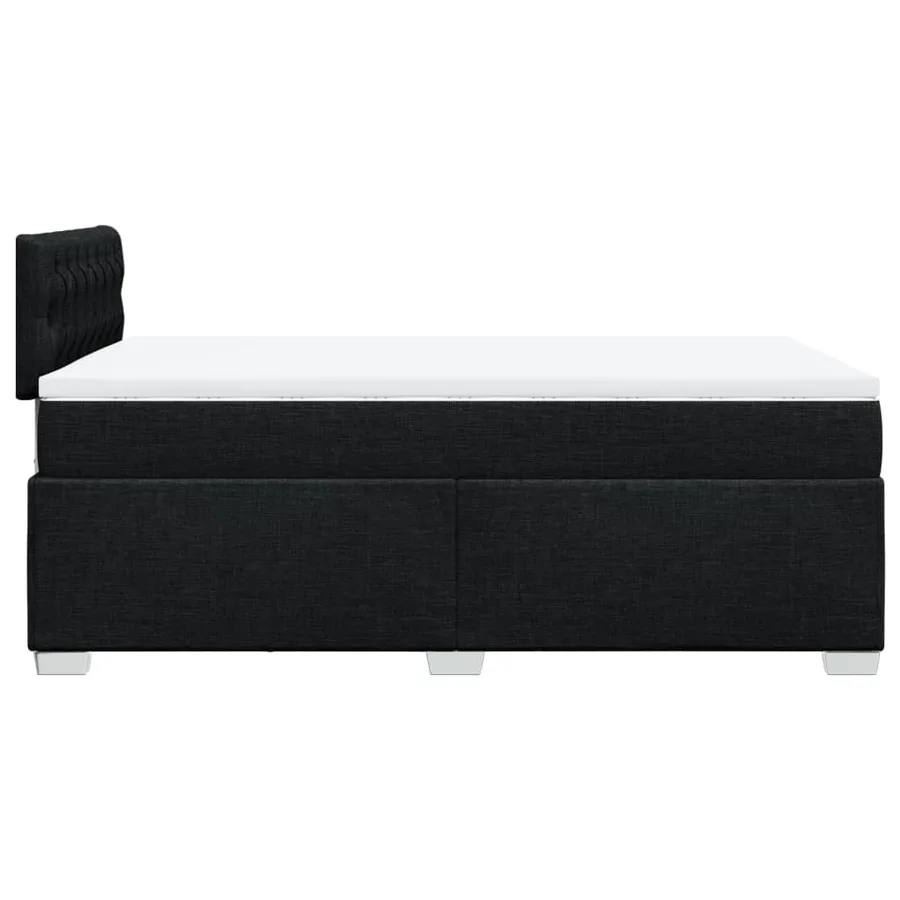 Sommier à lattes de lit avec matelas Noir 120x200 cm Tissu - 5