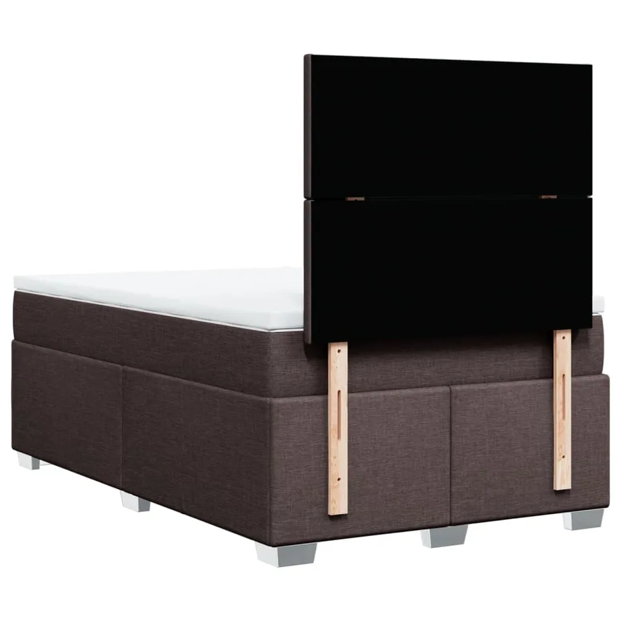 Sommier à lattes de lit avec matelas Marron foncé 120x200 cm - 12