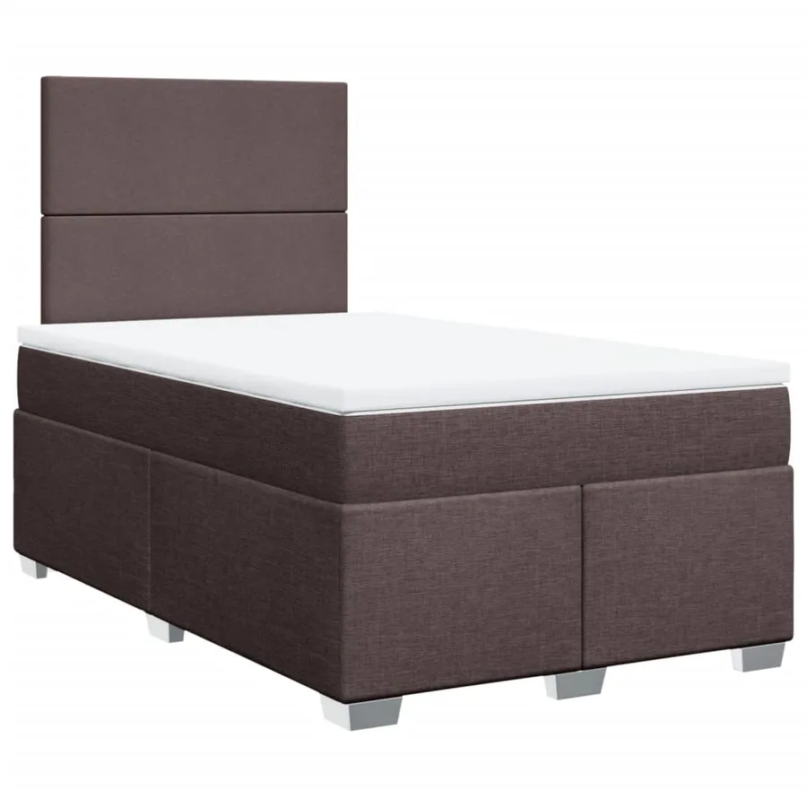 Sommier à lattes de lit avec matelas Marron foncé 120x200 cm - 3