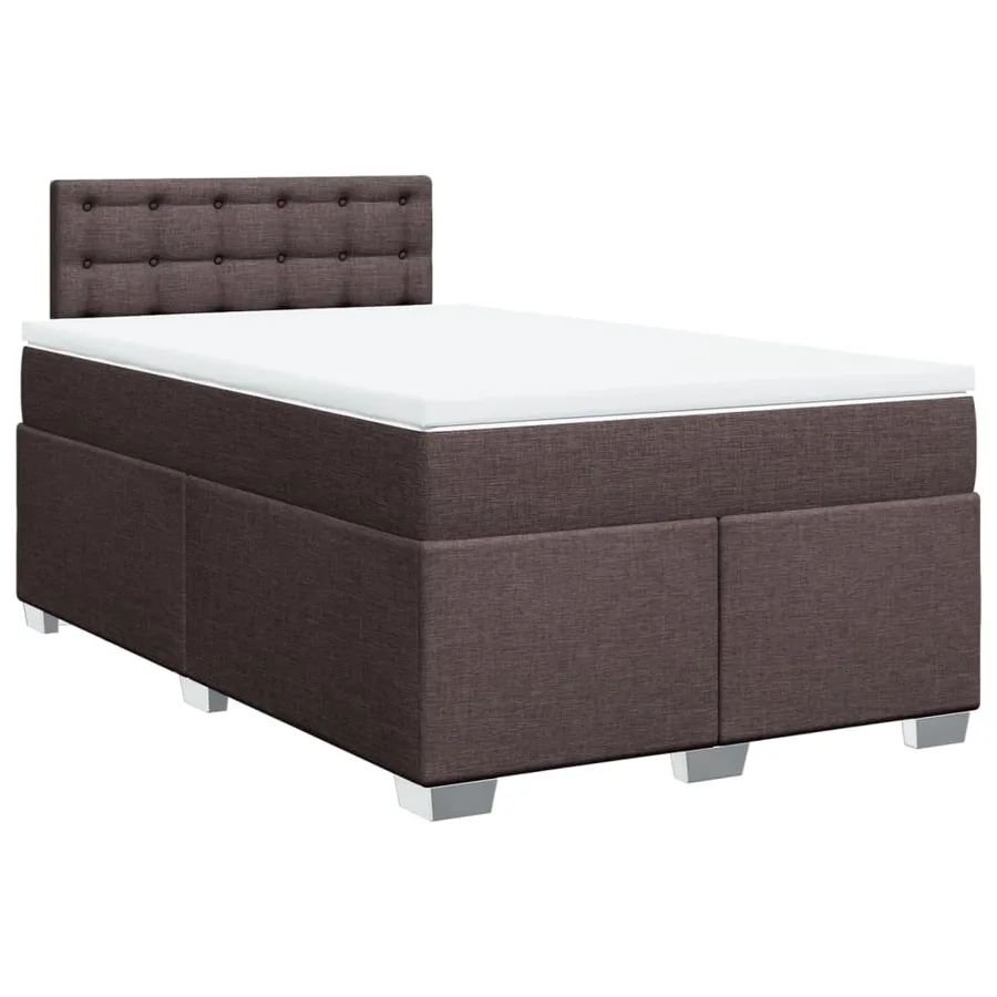Sommier à lattes de lit avec matelas Marron foncé 120x200 cm - 2