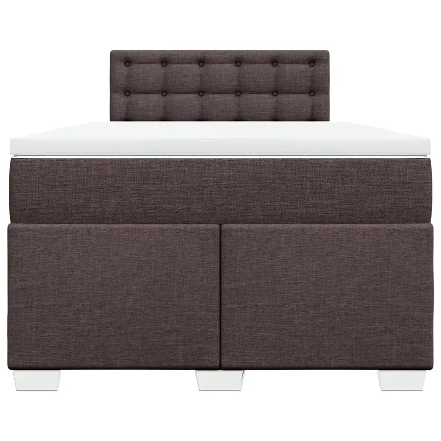 Sommier à lattes de lit avec matelas Marron foncé 120x200 cm - 4