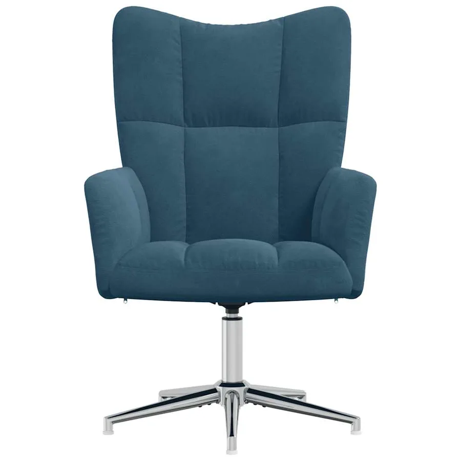 Chaise de relaxation Bleu Velours - 3