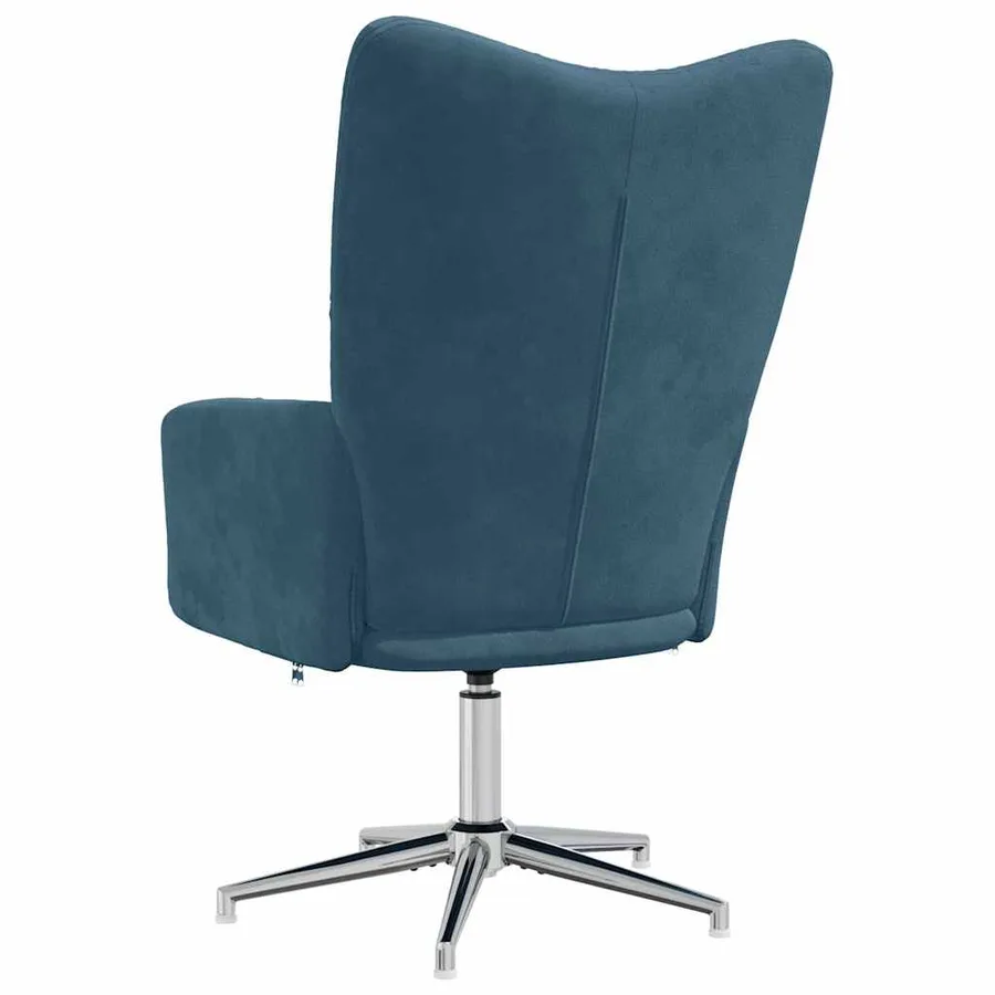 Chaise de relaxation Bleu Velours - 5