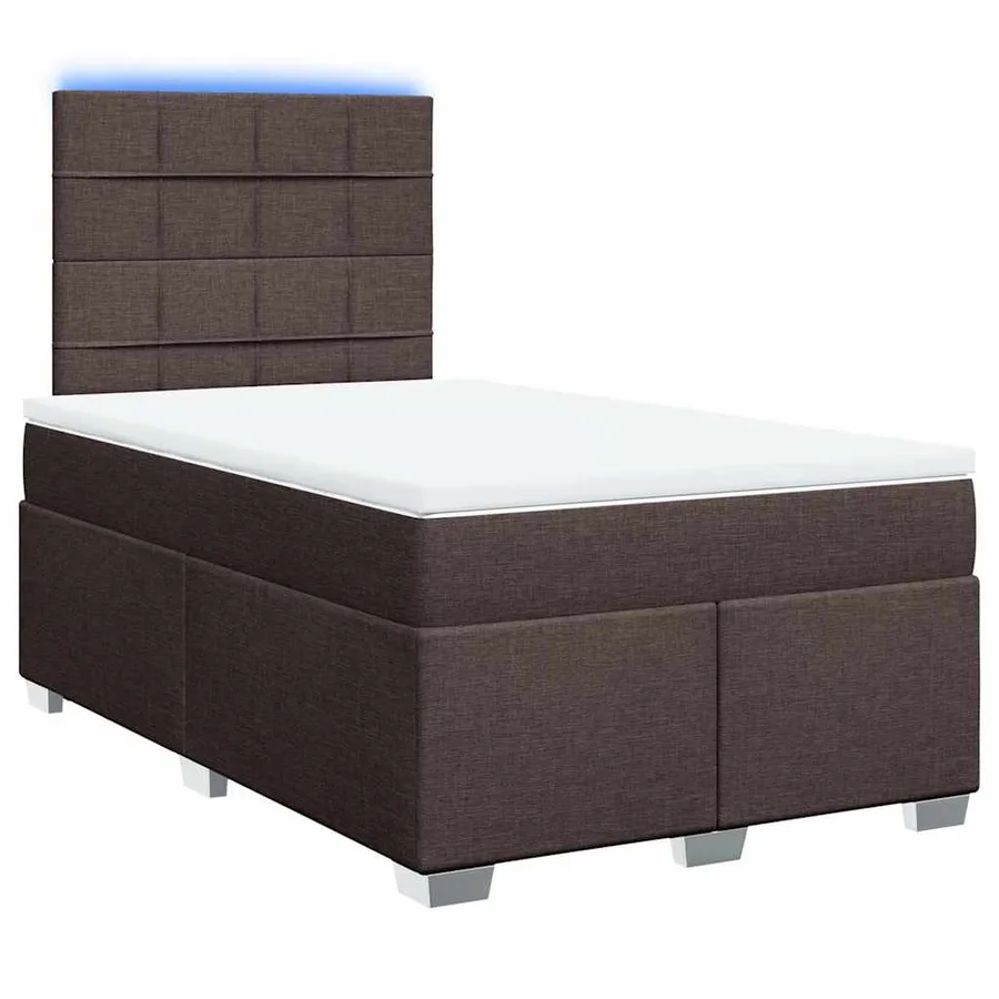 Sommier à lattes de lit avec matelas Marron foncé 120x200 cm - 3