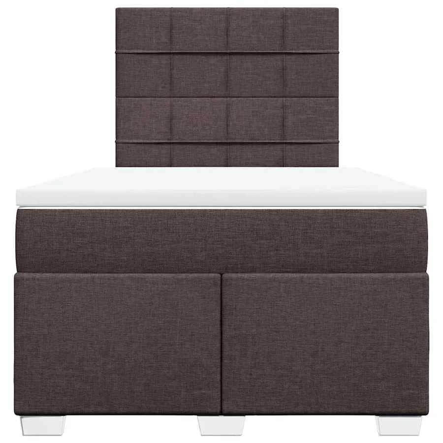 Sommier à lattes de lit avec matelas Marron foncé 120x200 cm - 7