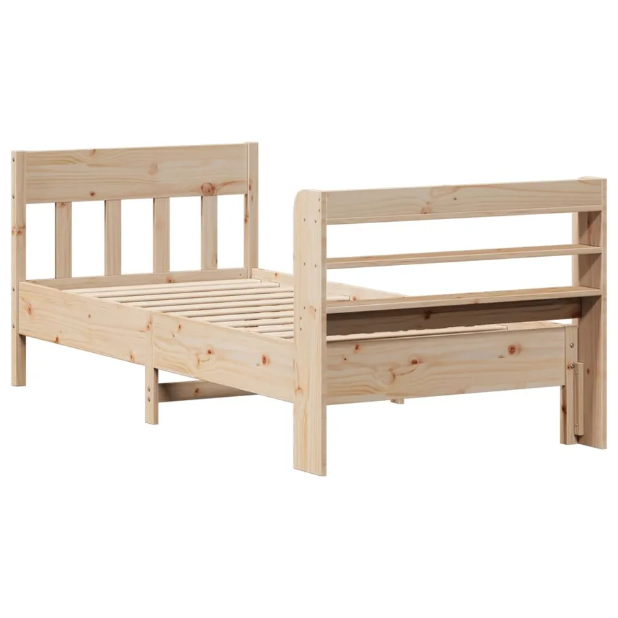 Cadre de lit sans matelas 90x200 cm bois de pin massif - 6