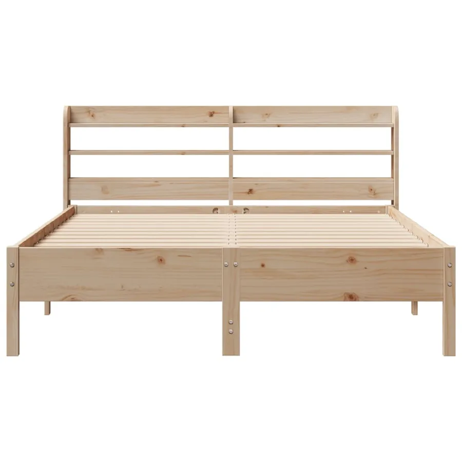 Cadre de lit sans matelas 135x190 cm bois de pin massif - 4