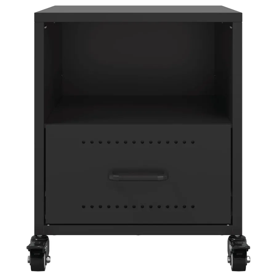 Table de chevet noir 36x39x43,5 cm acier - 6