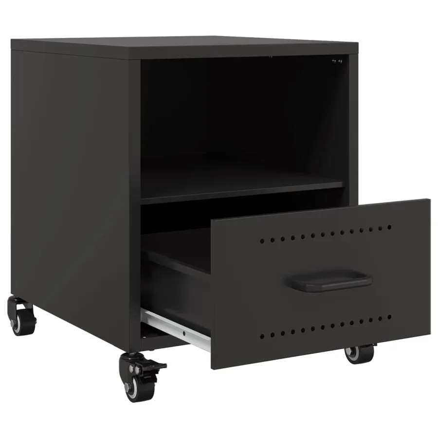 Table de chevet noir 36x39x43,5 cm acier - 9