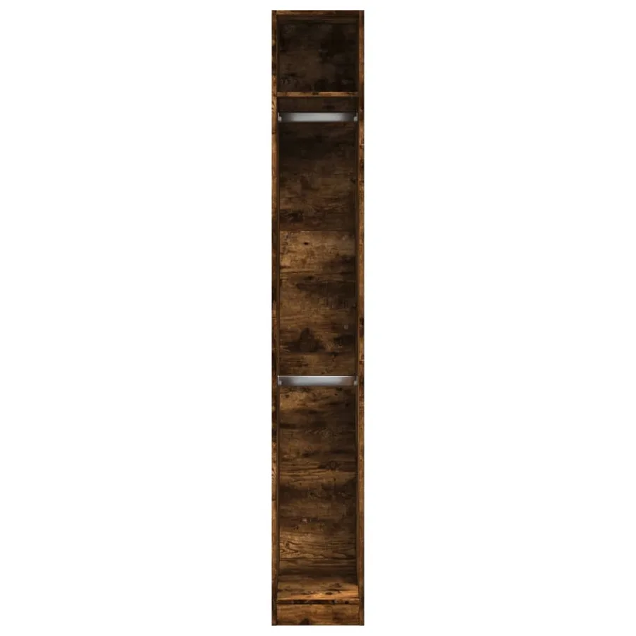 Garde-robe chêne fumé 30x50x200 cm bois d'ingénierie - 4