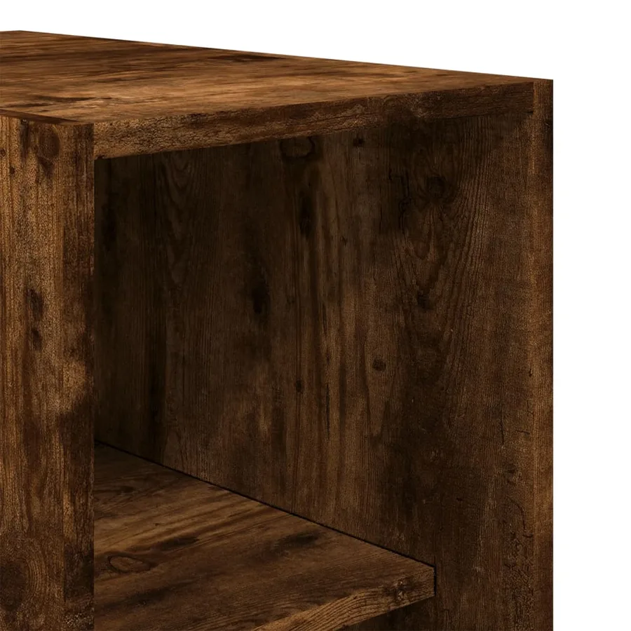 Garde-robe chêne fumé 30x50x200 cm bois d'ingénierie - 7