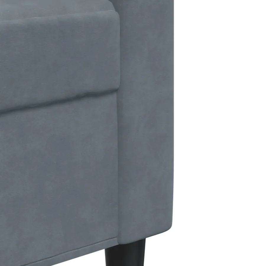 Ensemble de canapés 3 pcs avec coussins et traversins velours - 8