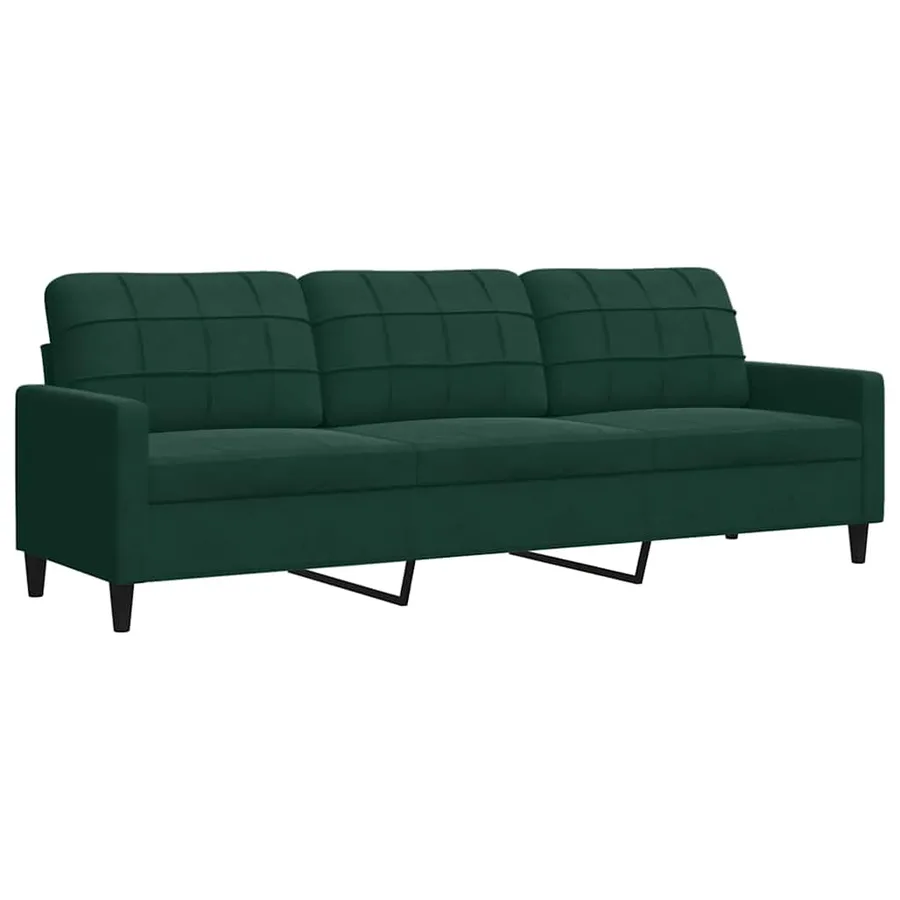 Ensemble de canapés 2 pcs avec coussins et traversins velours - 4