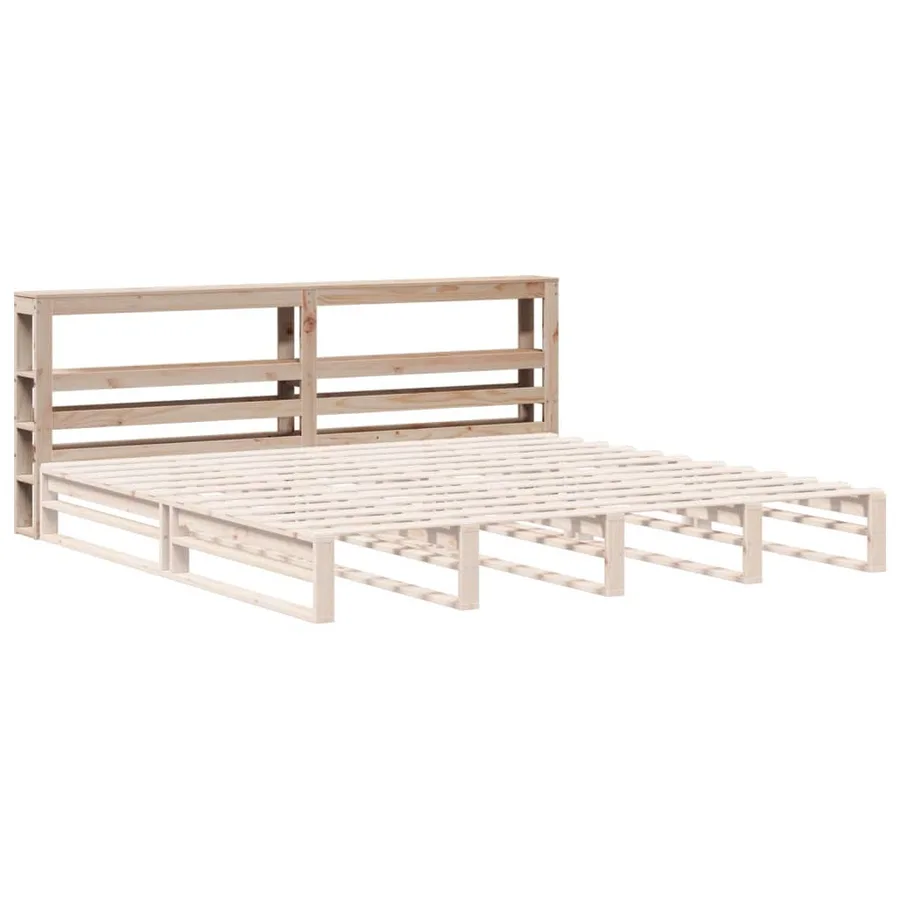 Tête de lit avec étagères 180 cm bois massif de pin - 4