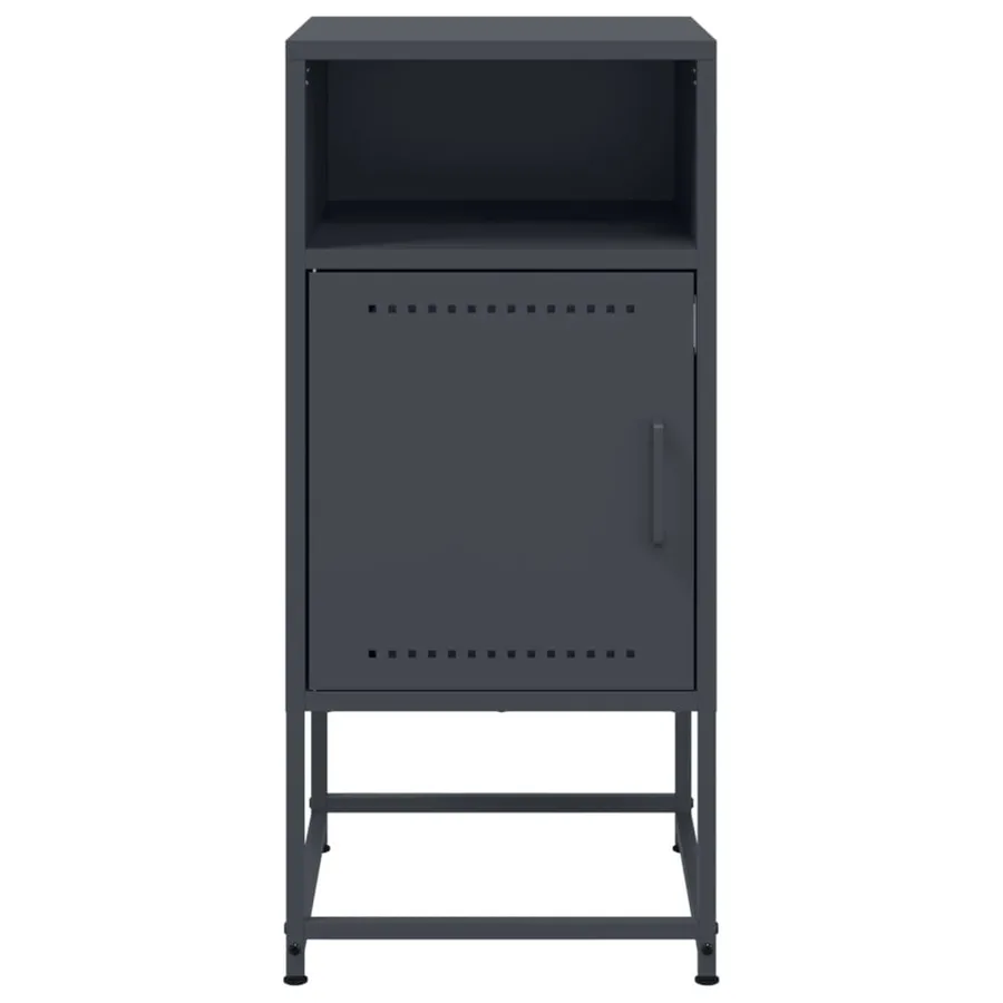 Table de chevet anthracite 36x39x78 cm acier - 6