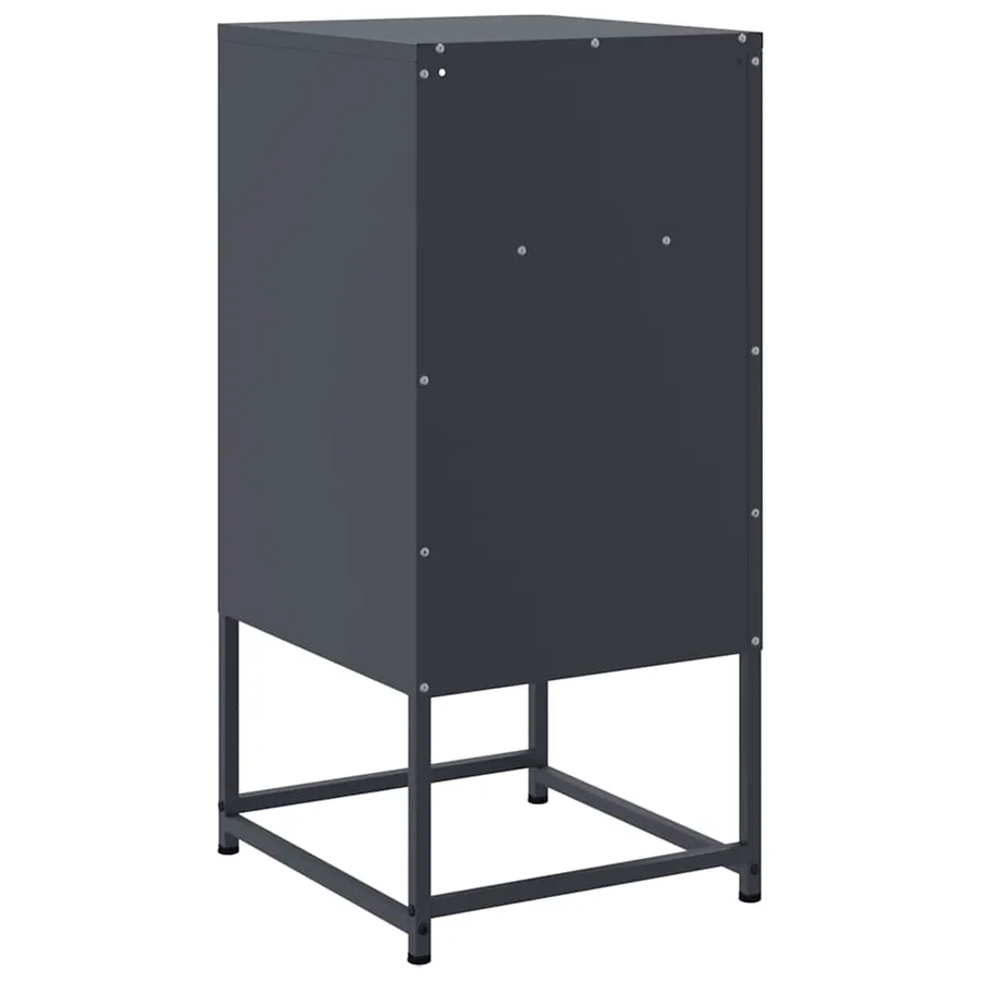 Table de chevet anthracite 36x39x78 cm acier - 8