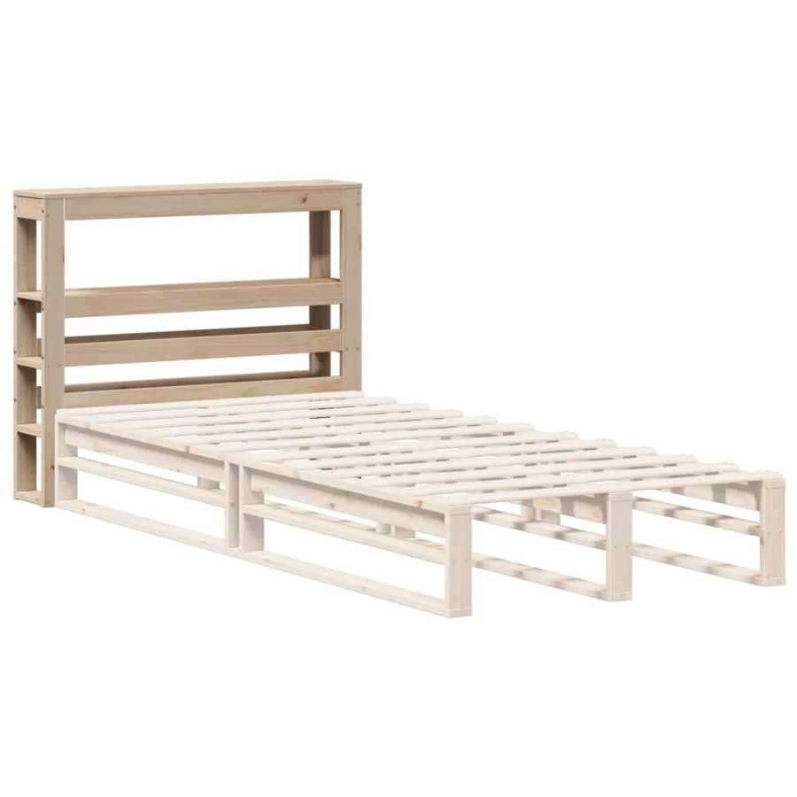 Tête de lit avec étagères 90 cm bois massif de pin - 4